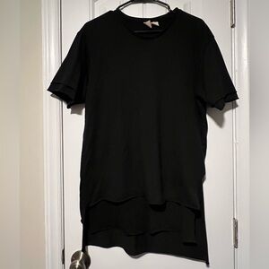 Urban Outfitters Black Layered Short Sleeve Tee